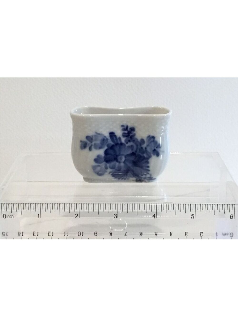 Vintage Royal Copenhagen Cigarette/ Toothpick holder Blue Flower Print 10/1801